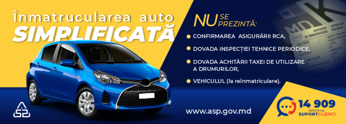 Agenția Servicii Publice  a simplificat procedura de înmatriculare a vehiculelor