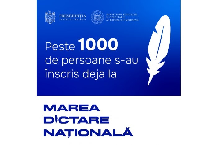 Peste 1.000 de persoane s-au înscris pentru participare la Marea Dictare Națională