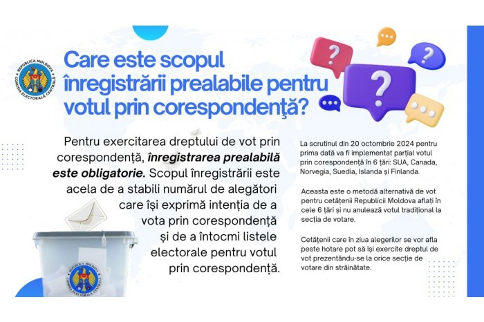 CEC: Pe 6 septembrie expiră termenul pentru înregistrare prealabilă a cetățenilor care intenționează să voteze în străinătate