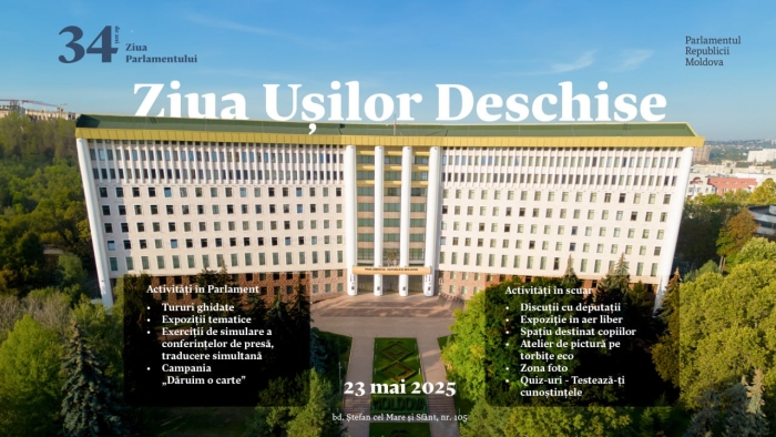 Parlamentul va organiza Ziua ușilor deschise