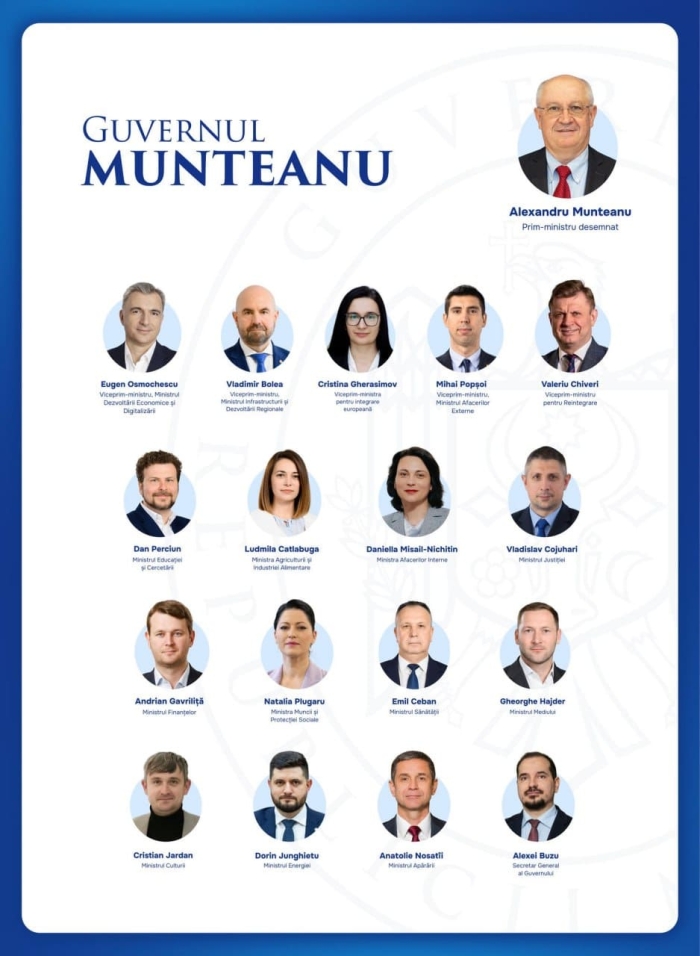 Alexandru Munteanu și-a prezentat viitoarea echipă de miniștri
