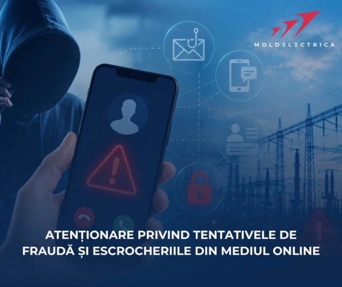 Moldelectrica atenționează despre noi tentative de fraudă