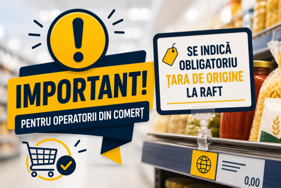 Afișarea țării de origine a produselor alimentare devine obligatorie