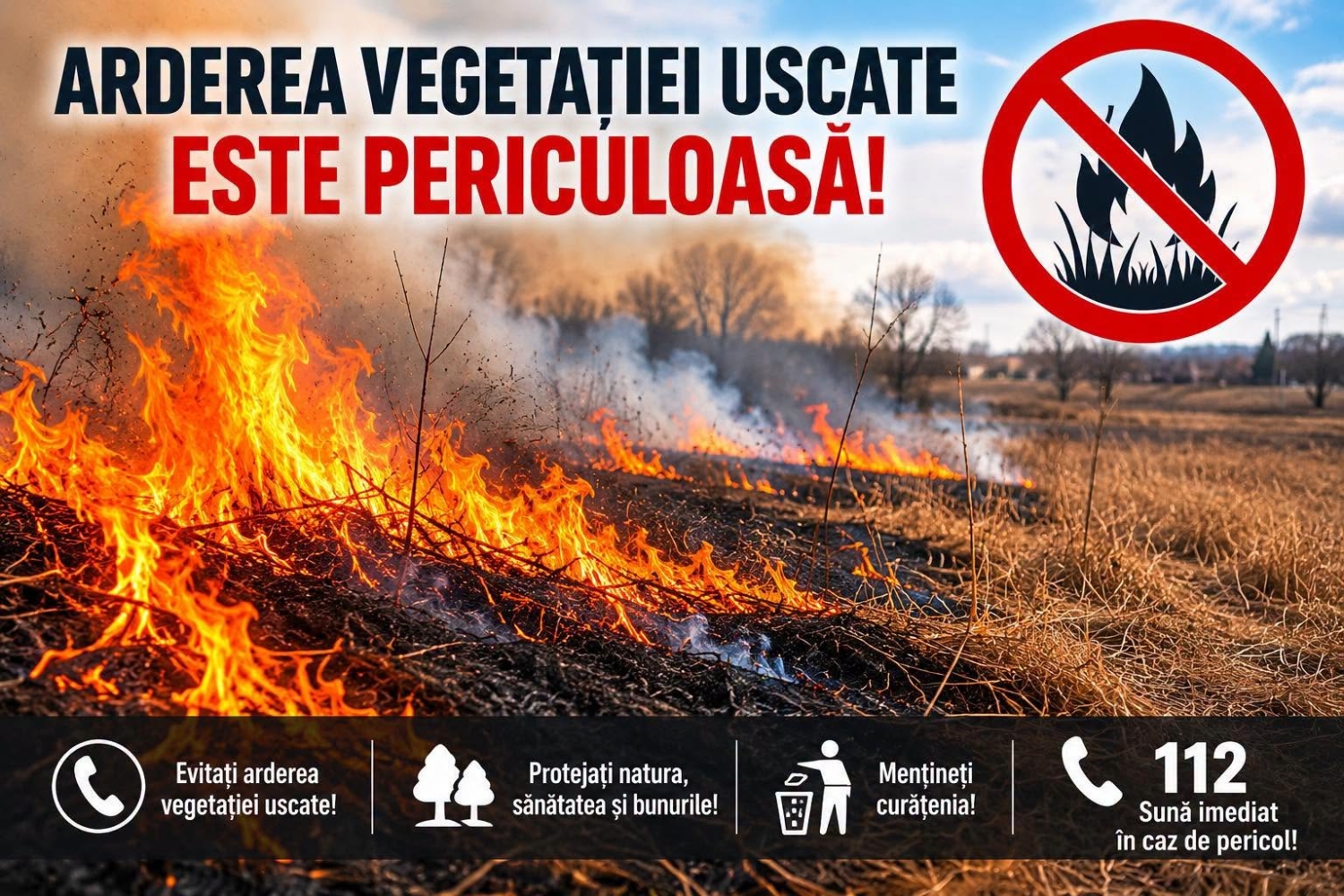 Agenți economici sunt îndemnați să nu incendieze resturile vegetale