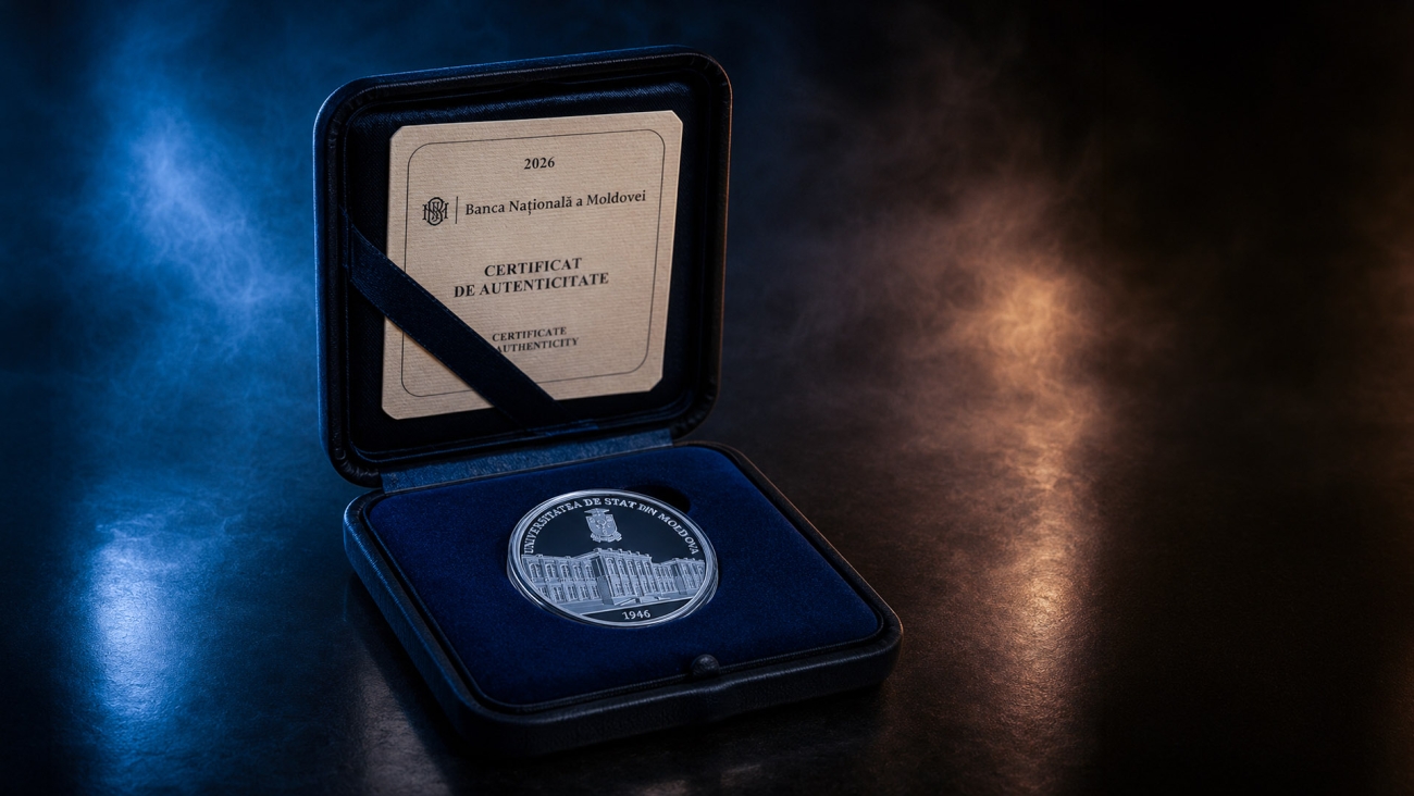 BNM lansează monedă comemorativă dedicată celor 80 de ani de la fondarea USM