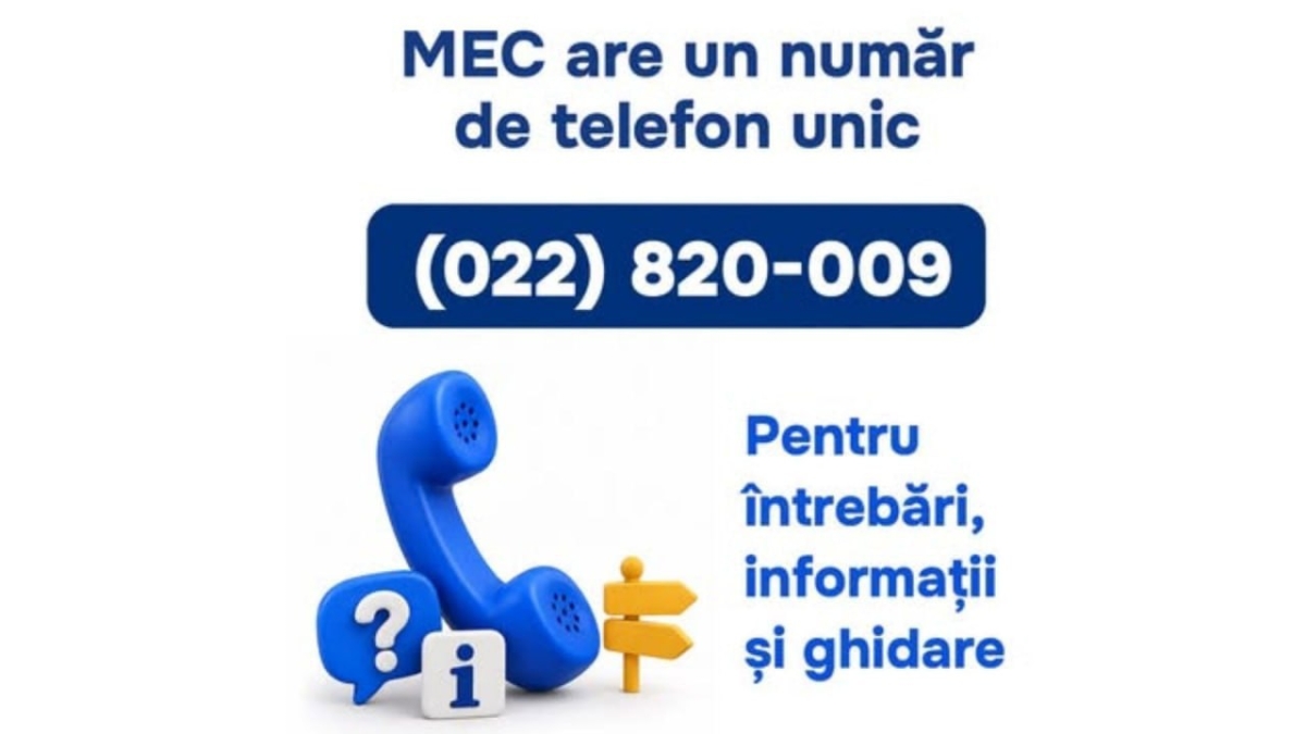 MEC introduce un număr de telefon unic pentru întrebări