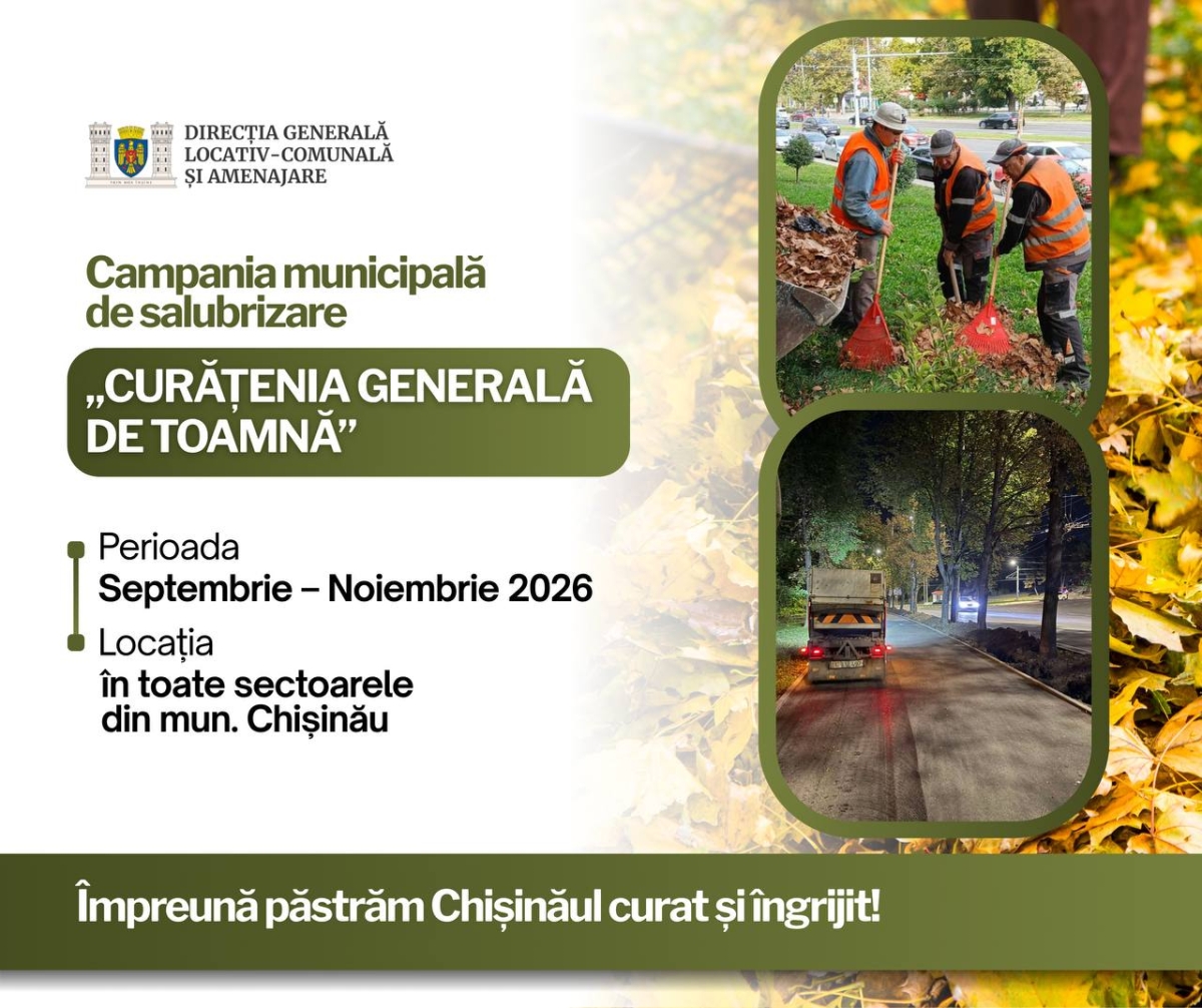 În Chișinău se desfășoară campania de salubrizare de toamnă