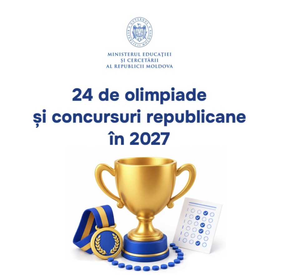 Elevii vor putea participa la 24 de olimpiade și concursuri republicane în 2027