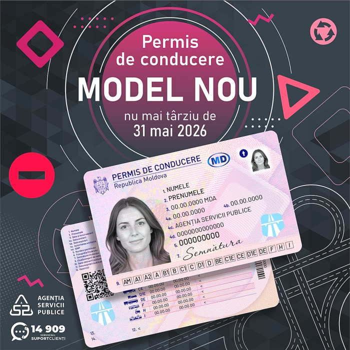 Un nou model de permis de conducere va fi pus în circulație în anul 2026