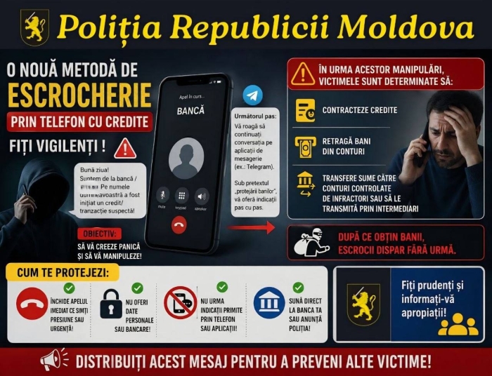 Poliția avertizează: metodă nouă de escrocherie