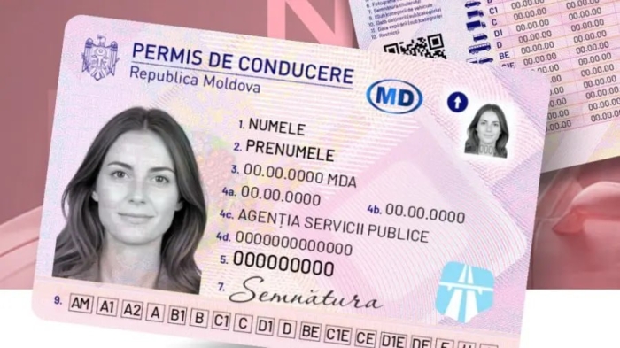 Noul model al permisului de conducere valabil în Moldova