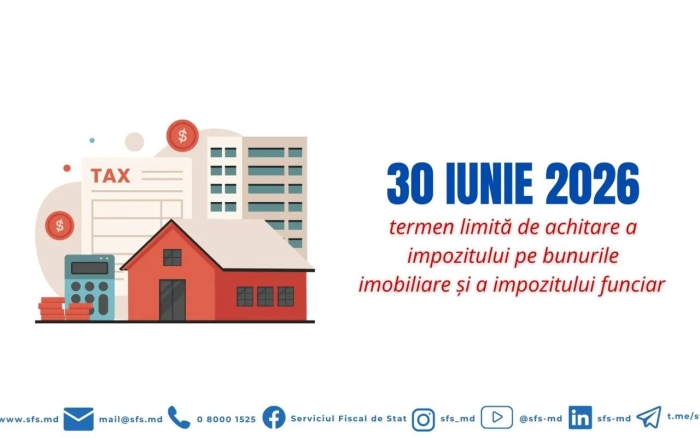 30 iunie 2026 – termen limită de achitare a impozitului pe bunurile imobiliare